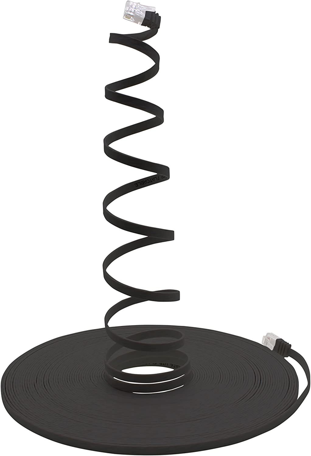 Cavo di Rete Patch Flat in Rame Cat.6A UTP 3 metri Nero - immagine 7