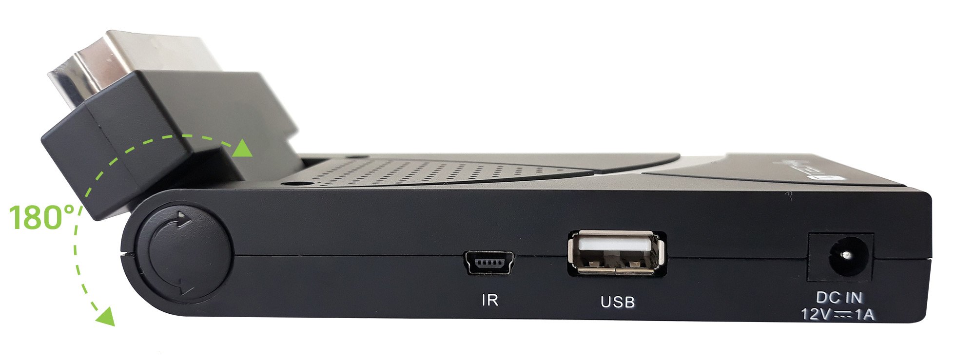 Decoder Ricevitore Digitale Terrestre DVB-T/T2 H.265 HEVC 10bit USB HDMI Scart 180° e Telecomando Universale 2 in 1 - immagine 8