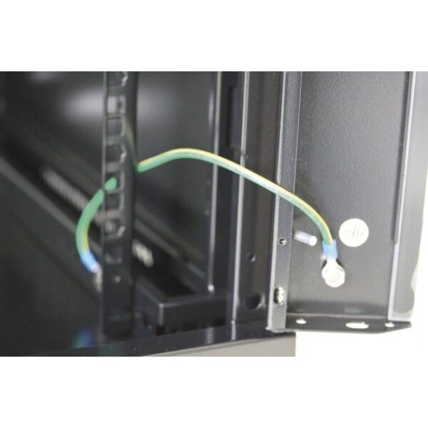 Armadio Rack 19'' a muro 6 unità sezione unica prof. 600mm Nero - immagine 8