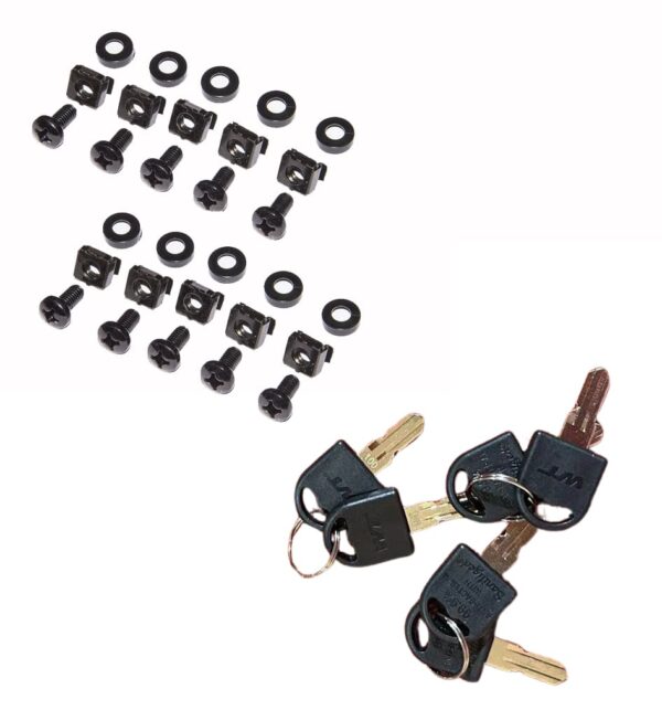 Armadio Rack 19'' a muro 12 unità sezione unica prof. 600mm Nero - immagine 7