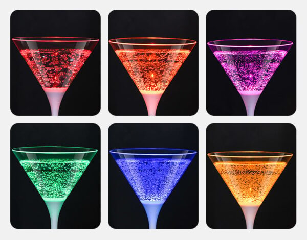 Confezione da 6 Bicchieri da Cocktail con 6 Colorazioni LED - immagine 7