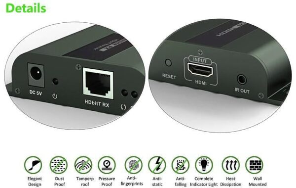 Extender HDMI con IR su Cavo Cat.6 fino a 120m - immagine 8