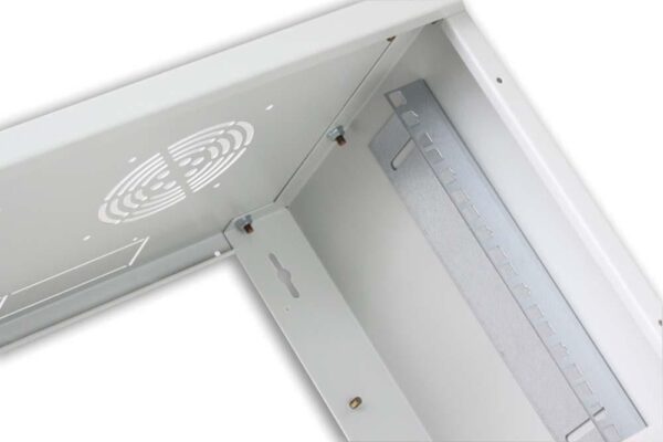 Armadio Rack 19'' a muro 10 unità prof. 400 Grigio Assemblato - immagine 7