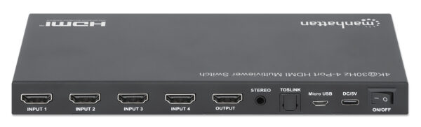 Switch Multiviewer HDMI 4K@30Hz 4x1 Nero - immagine 8