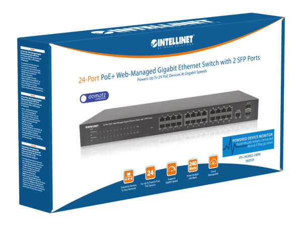 Switch 24 Porte PoE Web-Managed Gigabit Ethernet con 2 Porte SFP - immagine 8