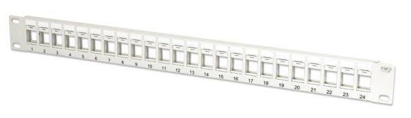 Pannello Patch Modulare Senza Frutti 24 Posti 1U Grigio - immagine 4