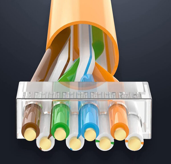 Plug per Cat. 5 e 6 STP con Guida e Copriconnettore - immagine 8
