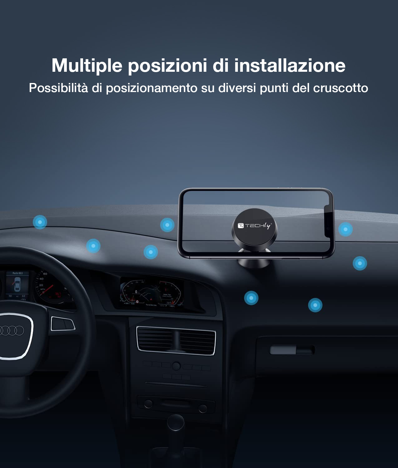 Supporto Smartphone Magnetico con Doppio Snodo Metallico 360° - immagine 7
