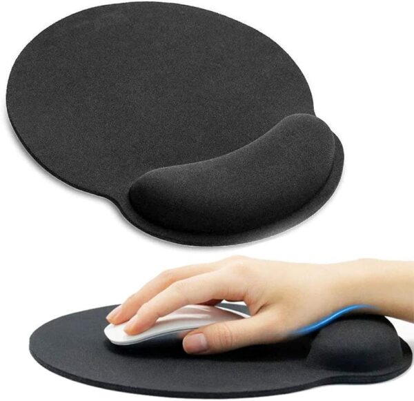 Tappetino con Cuscinetto Poggiapolso in Gel Nero - immagine 7