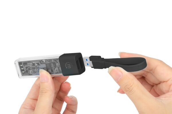 Hub Combo USB 3.0 USB-C™ e USB-A 4 Porte Nero Trasparente - immagine 9