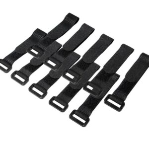 Fascette Fermacavo Nero in Velcro Set da 10 pz