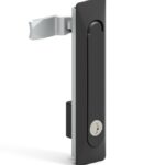 Maniglia Girevole per Porta Armadi Rack Nera