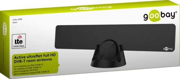 Antenna Amplificata Full HD DVB-T Ultrapiatta da Interno - immagine 2