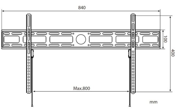 Supporto a Muro per TV LED LCD 42-80'' Ultra Slim fisso H400mm - immagine 4