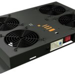 Kit di Ventilazione a Soffitto per Rack 19'' 4 Ventole Nero