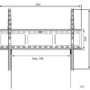 Supporto a Muro per TV LED LCD 42-80'' Ultra Slim fisso H600mm - immagine 4