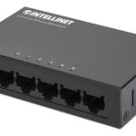 Switch Hub ethernet 10/100Mbps 5 porte desktop in metallo