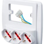 Multipresa da Parete 3 Posti Schuko Bianco