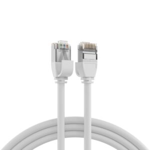 Cavo di Rete Patch in Rame Cat.6A U/FTP TPE 4mm Ultraflex Bianco 1m