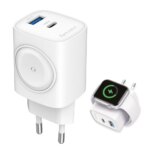 Caricatore Alimentatore GaN 22W da Viaggio Fast Charge USB-A USB-C™ WiGan