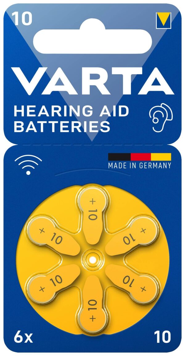 Batterie a Bottone per Apparecchi Acustici V10 6pz