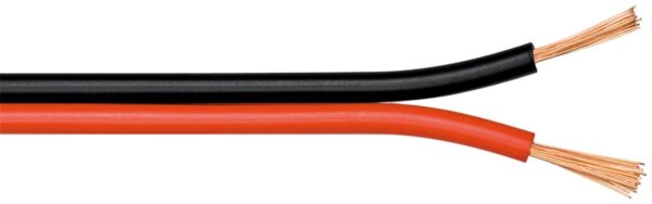 Cavo Audio per diffusori acustici Nero/rosso 1,5 mm² matassa 100mt