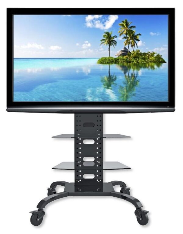 Supporto a Pavimento con 2 Mensole Trolley TV LCD/LED/Plasma 32-70'' - immagine 4