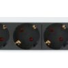 Multipresa 4 Posti da Rack 10'' Spina Schuko Angolata 1U Installazione Posteriore