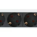 Multipresa 4 Posti da Rack 10'' Spina Schuko Angolata 1U Installazione Posteriore