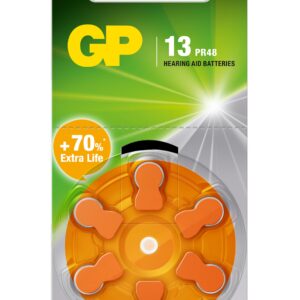 Blister 6 Batterie a Bottone PR48 ZA13 AC13 DA13 per Protesi Acustiche