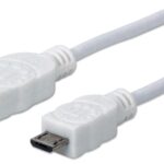 Cavo USB 2.0 A maschio/Micro B maschio 1,8m Bianco