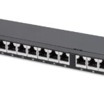 Pannello Patch 24 Posti 19'' 0.5U Cat6a Schermato Nero