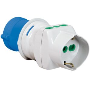 Adattatore industriale con spina 2P+T 16A
