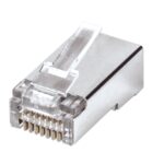Confezione 50 plug modulari RJ45 passanti Cat5e FastCrimp