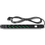 Multipresa 6 Posti da Rack 19'' Cavo 3 metri Spina Schuko Angolata 1U