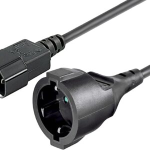 Cavo di Alimentazione VDE C14 Maschio / Schuko Femmina 1,5m Nero