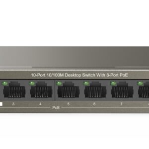 Switch Desktop 8 porte 10/100M PoE 63W TEF1110P-8-63W