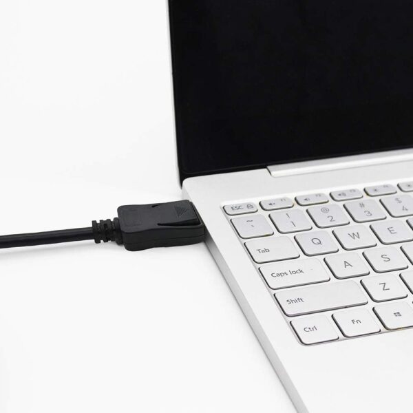 Cavo Audio/Video DisplayPort 1.4 8K M/M Angolato 90° 1m Nero - immagine 9
