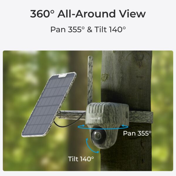 Telecamera da Esterno con Batteria/Pannello Solare 4K 8MP UHD IP64, Serie G450 - immagine 9