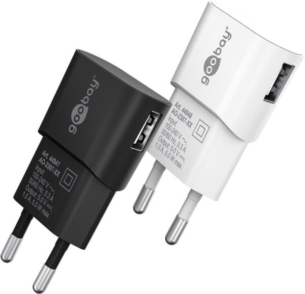 Caricatore USB 1A 5W Compatto Spina Europea Bianco - immagine 9