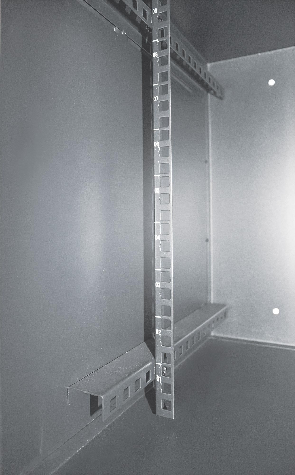 Armadio Rack 19'' a muro 9unità con serratura di sicurezza - immagine 8