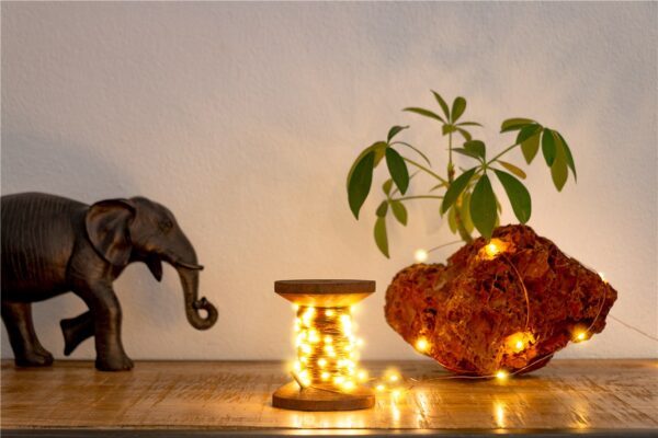 Bobina con Filo di Rame 100 Luci LED IP21 USB Interruttore On Off - immagine 10