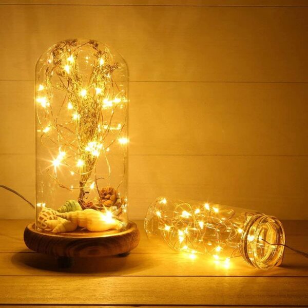 Bobina con Filo di Rame 150 Luci LED IP22 USB Interruttore On Off - immagine 9