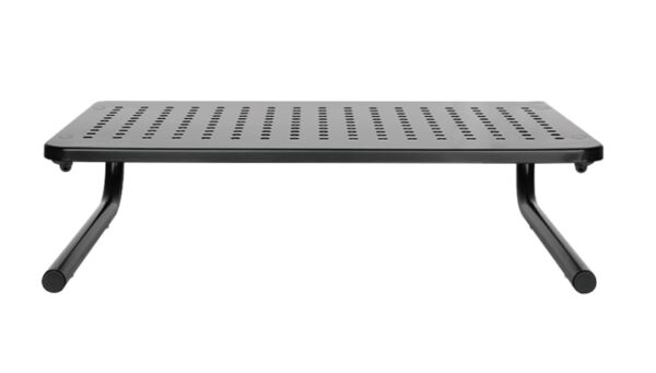 Stand Supporto da Scrivania per Monitor Notebook in Metallo 370mm Nero - immagine 9
