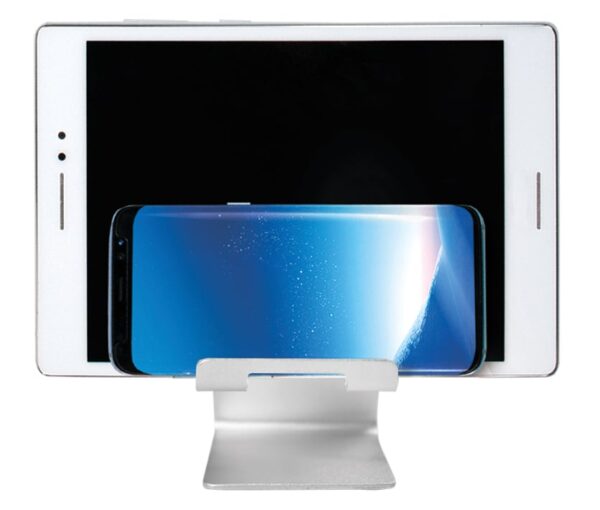 Supporto in Alluminio per Smartphone e Tablet Universale Silver - immagine 9