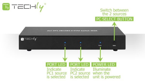 Switch KVM 2 porte DisplayPort1.2 per doppio Monitor - immagine 8
