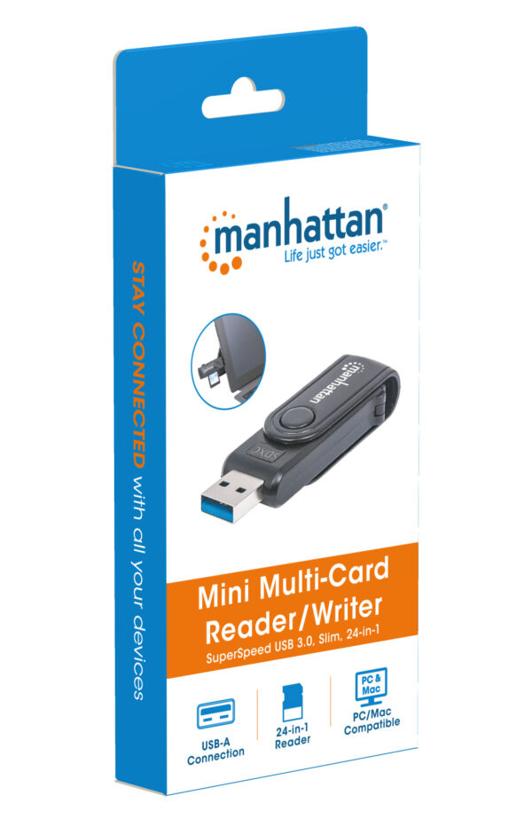Mini Lettore/Scrittore di Card USB 3.0, 24 in 1 Nero - immagine 9