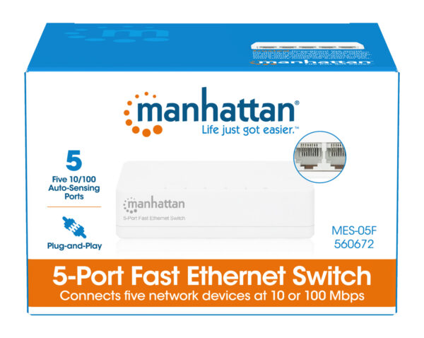 Switch Hub Office 10/100 Mbps Fast Ethernet 5 Porte - immagine 9
