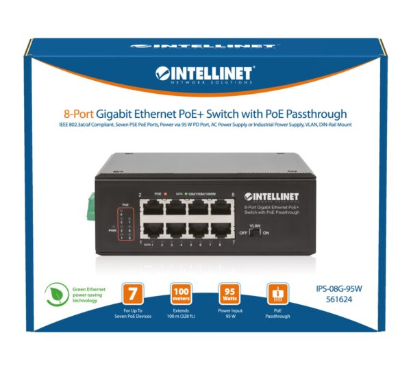 Switch Ethernet Gigabit 8 porte PoE+ con PoE Passante - immagine 8