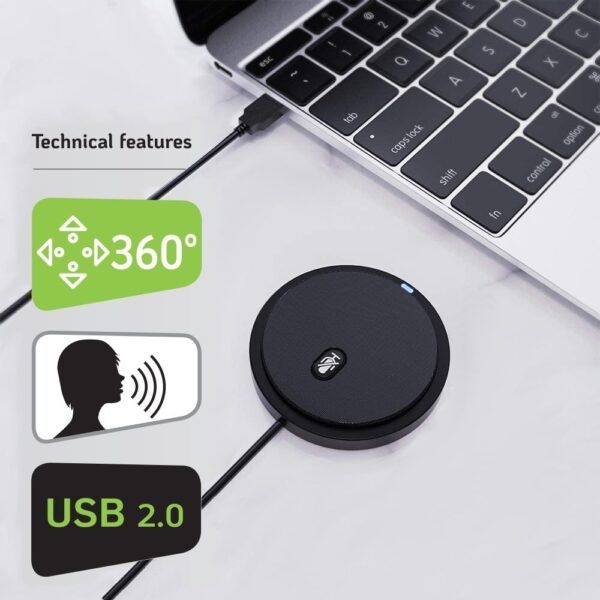Microfono USB Omnidirezionale da Conferenza con Tasto Muto - immagine 10